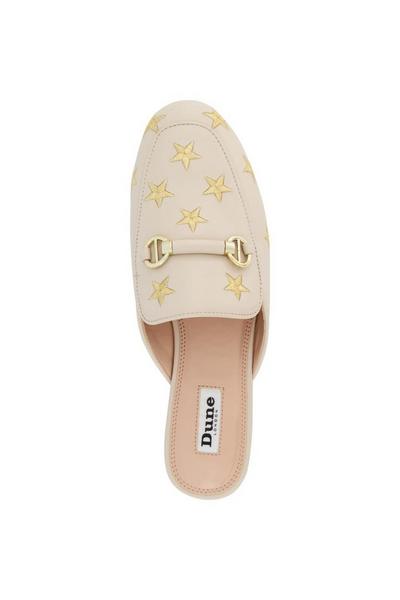Dune London Ecru 'Galaxies' Leather Loafers