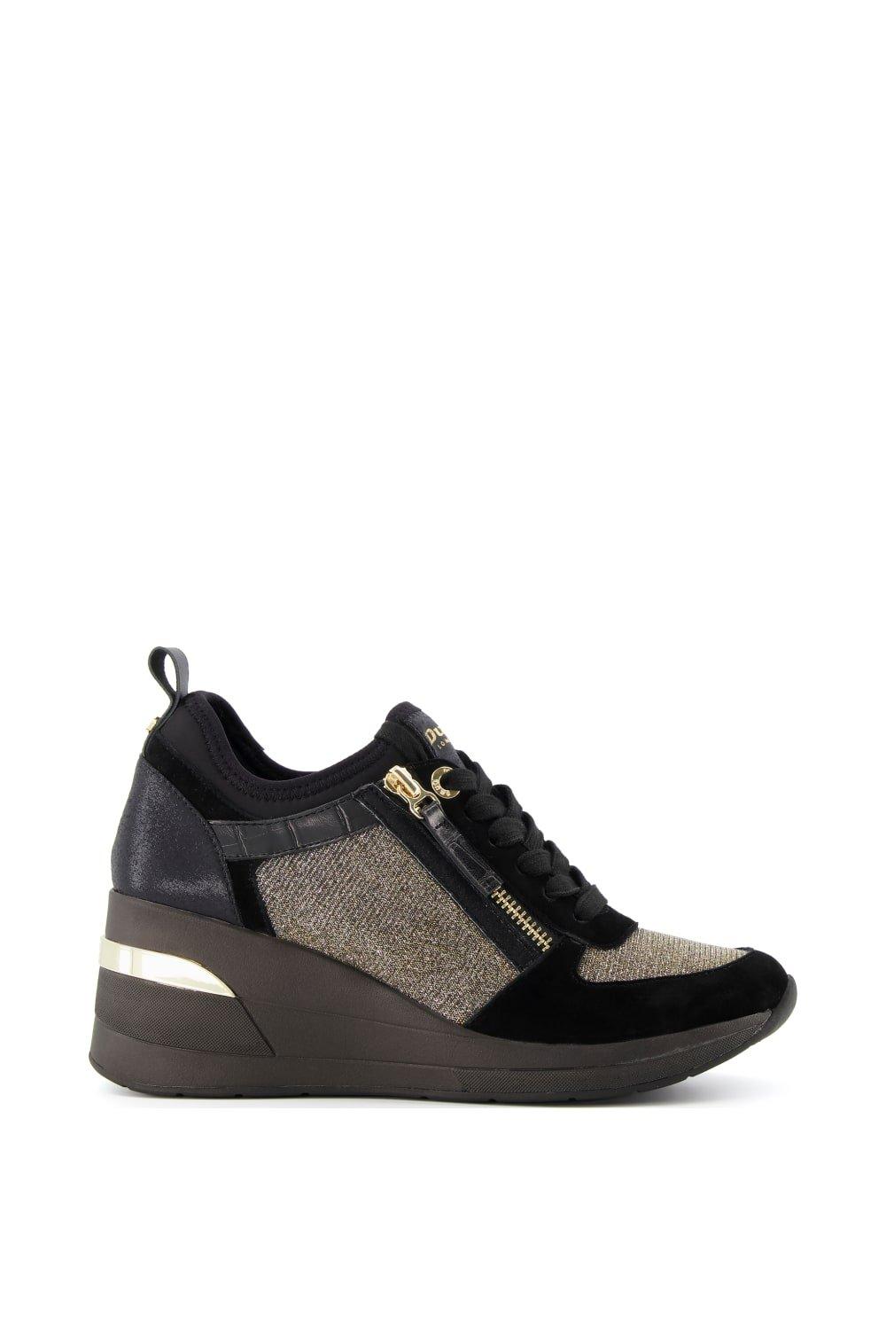 Trainers | 'Eilin' Leather Trainers | Dune London