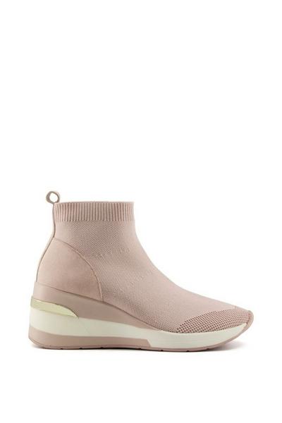 Dune London Nude Wide Fit 'Engel' Trainers