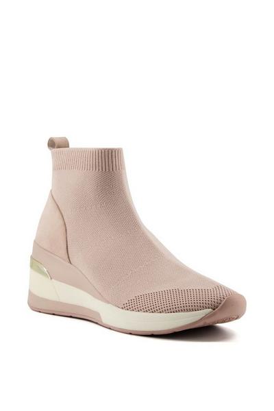 Dune London Nude Wide Fit 'Engel' Trainers
