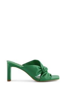 Dune London Green 'Magnet' Leather Sandals