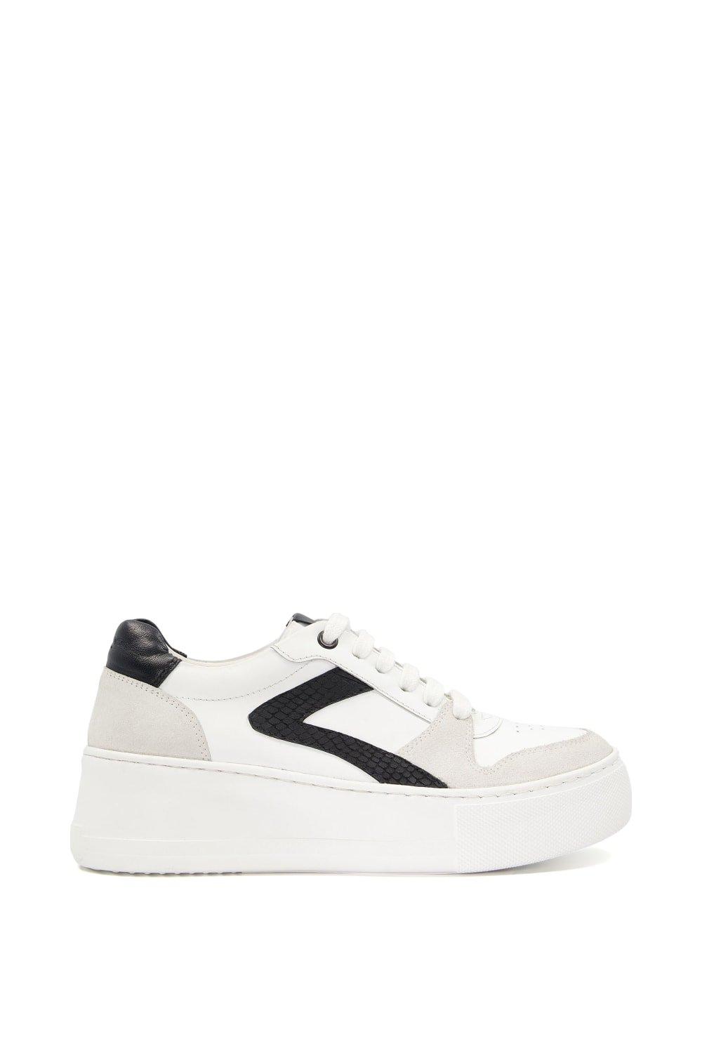 Trainers | 'Essential' Leather Trainers | Dune London