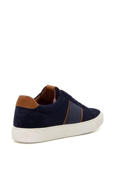 Dune London Navy 'Tods' Suede Trainers