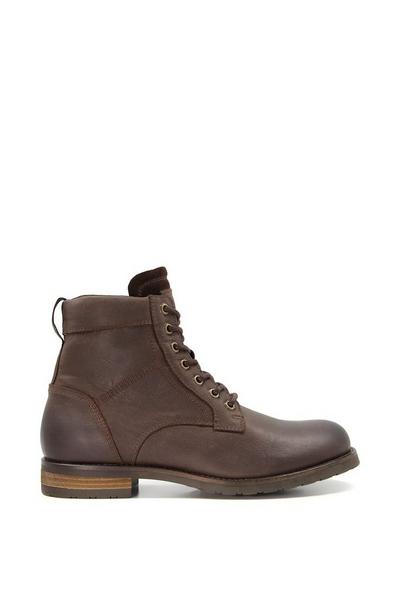 Dune London Brown 'Cromford' Leather Smart Boots