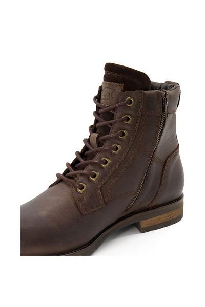 Dune London Brown 'Cromford' Leather Smart Boots