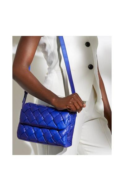 Dune London Blue 'Dempsy' Leather Cross Body Bag