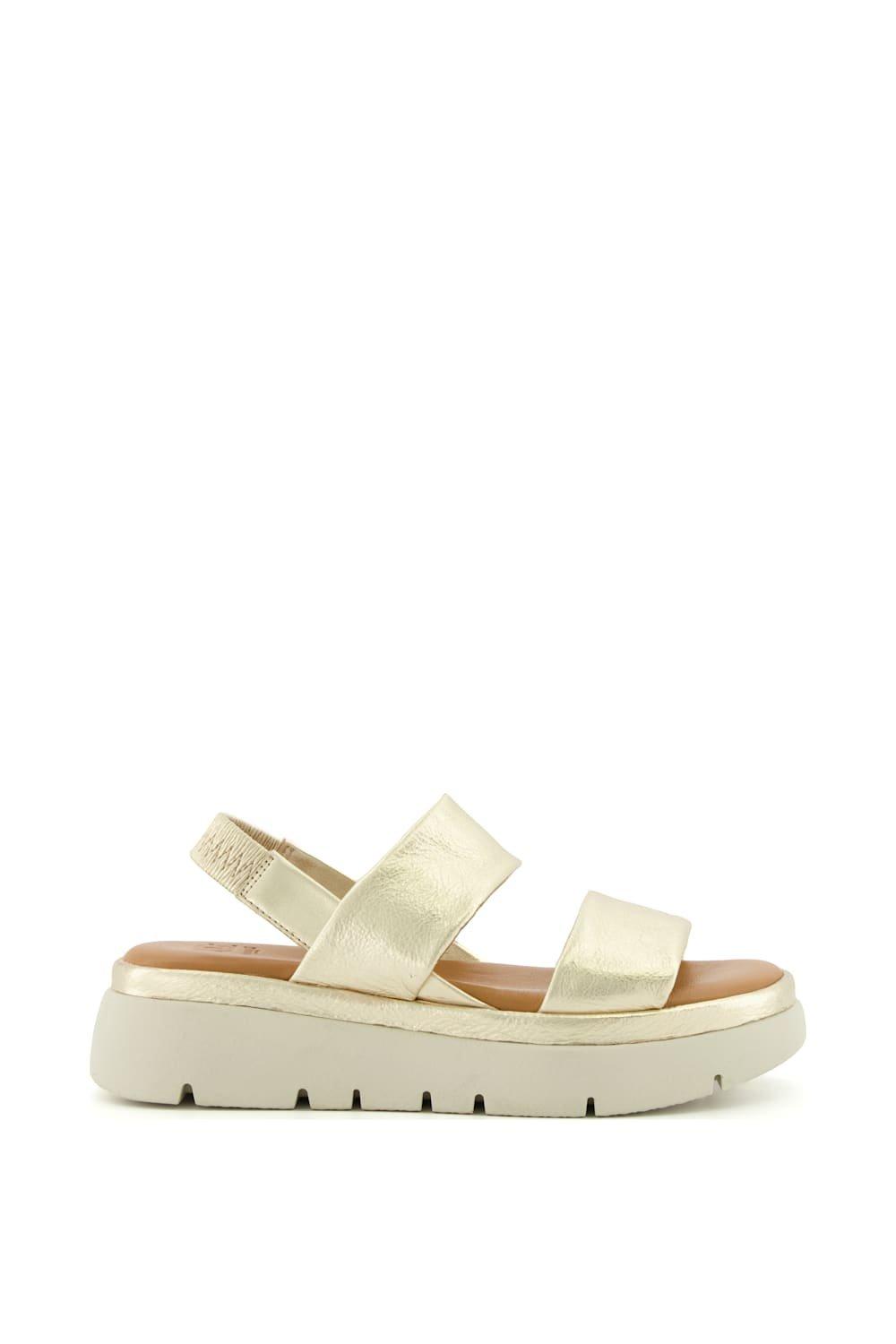 Sandals | 'Location' Leather Flatforms | Dune London