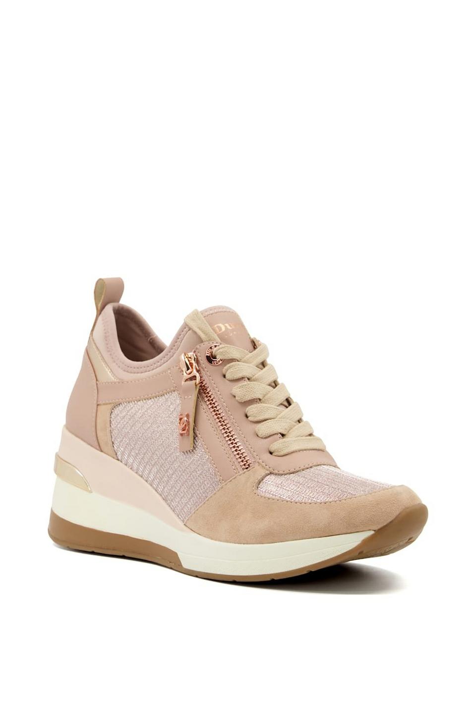 Trainers | 'Eilin' Leather Trainers | Dune London
