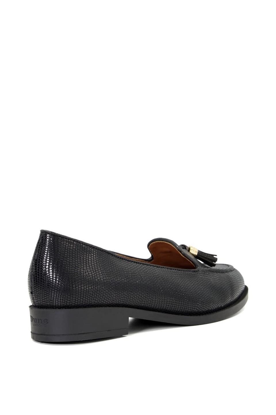 Flats | Wide Fit 'Global' Leather Loafers | Dune London