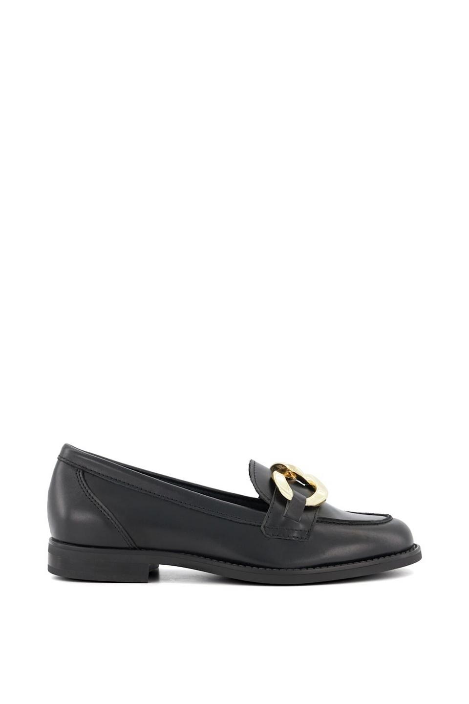 Flats | 'Goddess' Leather Loafers | Dune London