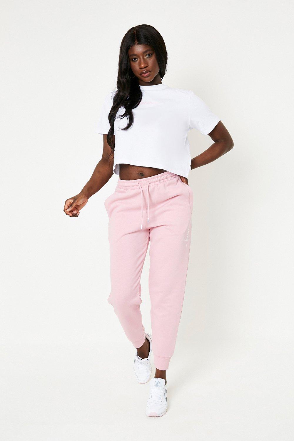 pink petite joggers