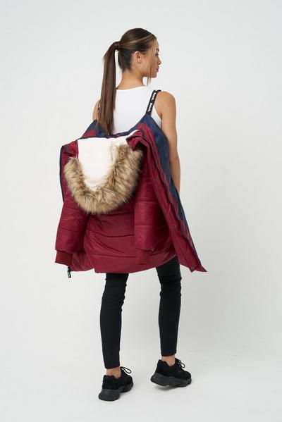 Bench Burgundy 'Ariele' Hooded Jacket