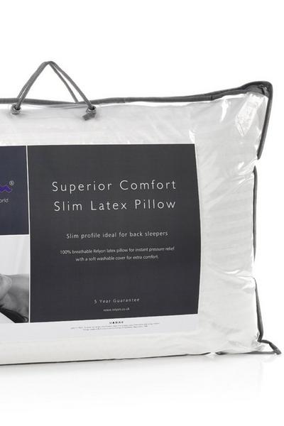 Relyon White Slim Breathable Latex Pillow