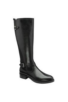 Ravel Black 'May' Leather Knee High Boots