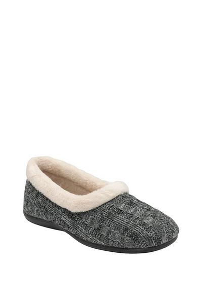 Lotus Grey 'Dolores' Textile Slippers