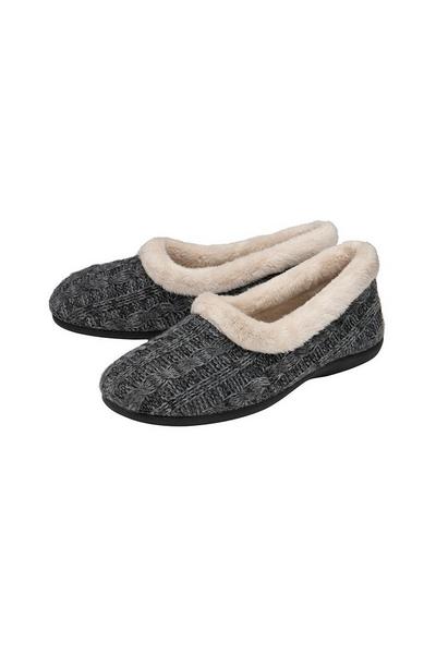 Lotus Grey 'Dolores' Textile Slippers