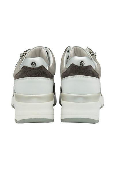 Lotus Grey 'Salma' Leather Zip-Up Trainers