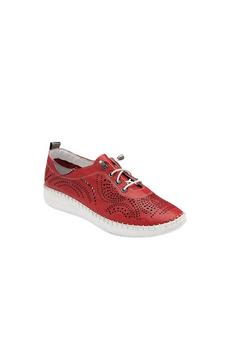 Lotus Red 'Katya' Leather Lace-Up Shoes