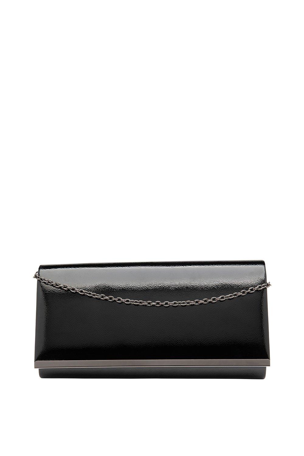 Lotus Black 'Neve' Patent Clutch Bag | Debenhams