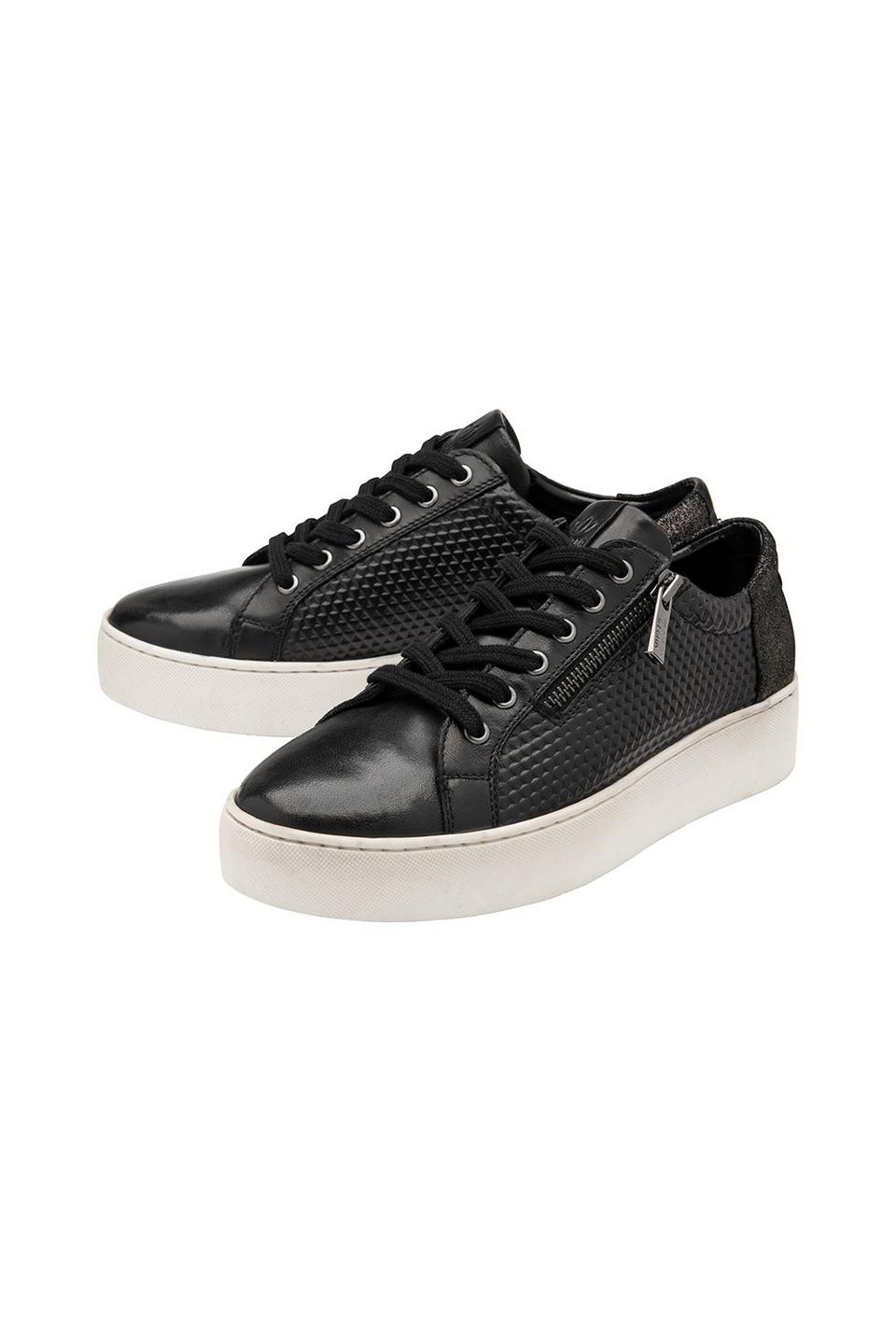 Trainers | 'Stroud' Leather Zip-Up Trainers | Lotus