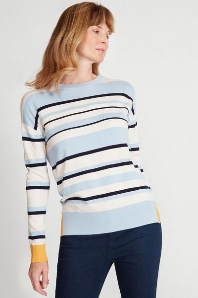 Spirit Blue Block Stripe Jumper