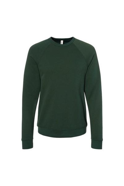 Bella + Canvas Green Fleece Raglan Sweatshirt