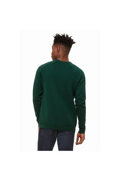 Bella + Canvas Green Fleece Raglan Sweatshirt
