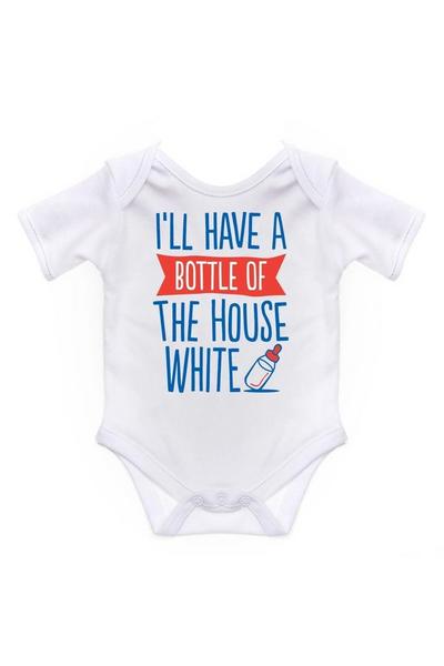 Nursery Time White Ill Have A Bottle Short Sleeve Bodysuit