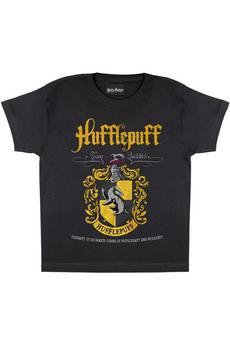 Harry Potter Black Hufflepuff Crest T-Shirt