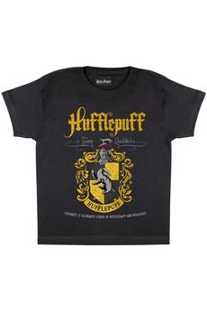 Harry Potter Black Hufflepuff Crest T-Shirt
