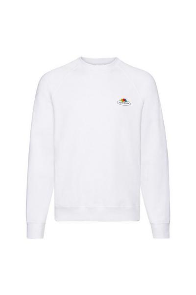 Fruit of the Loom White Vintage Small Logo Set-in Sweatshirt