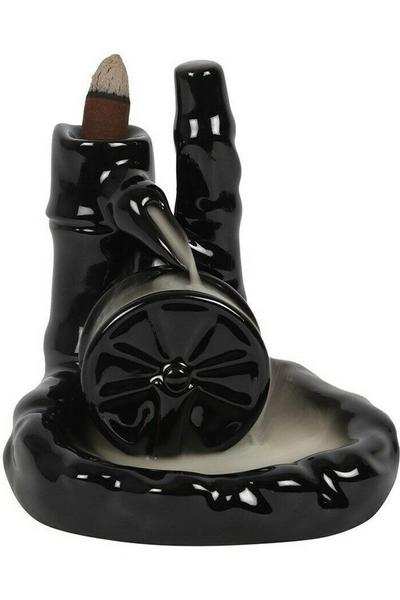 Something Different Black Teapot Backflow Incense Burner
