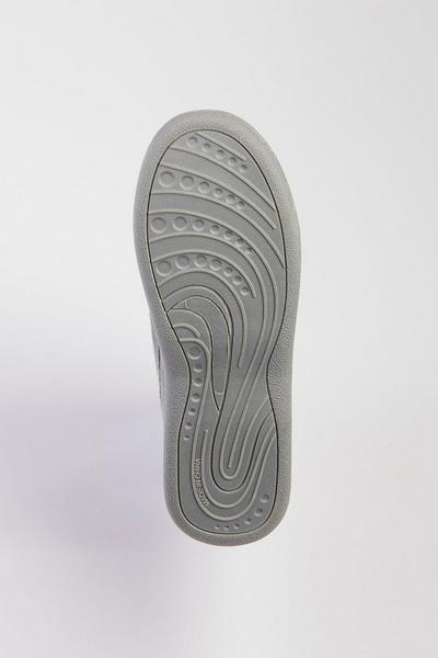 Cotton Traders Grey Suede Memory Foam Moccasin Slippers