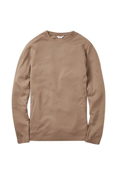 Cotton Traders Camel Long Sleeve Base Layer Top