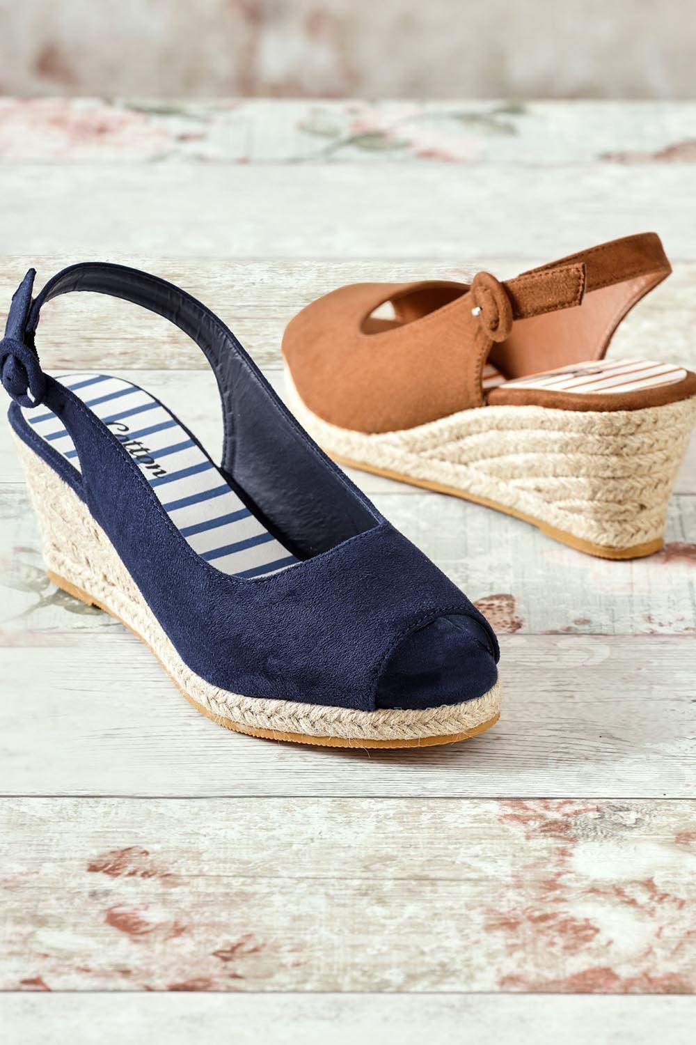 Cotton Traders Espadrille Wedge Sandals | Debenhams