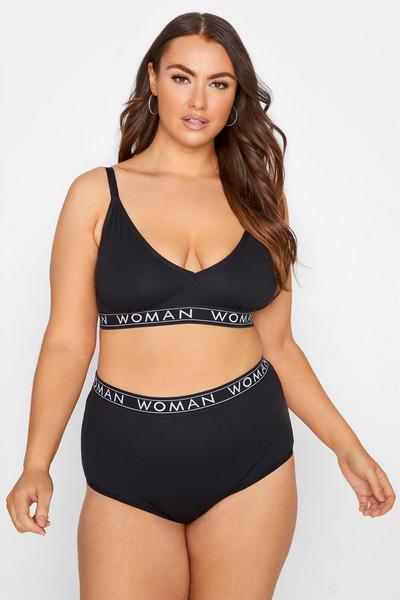 Yours Black Bralette Set