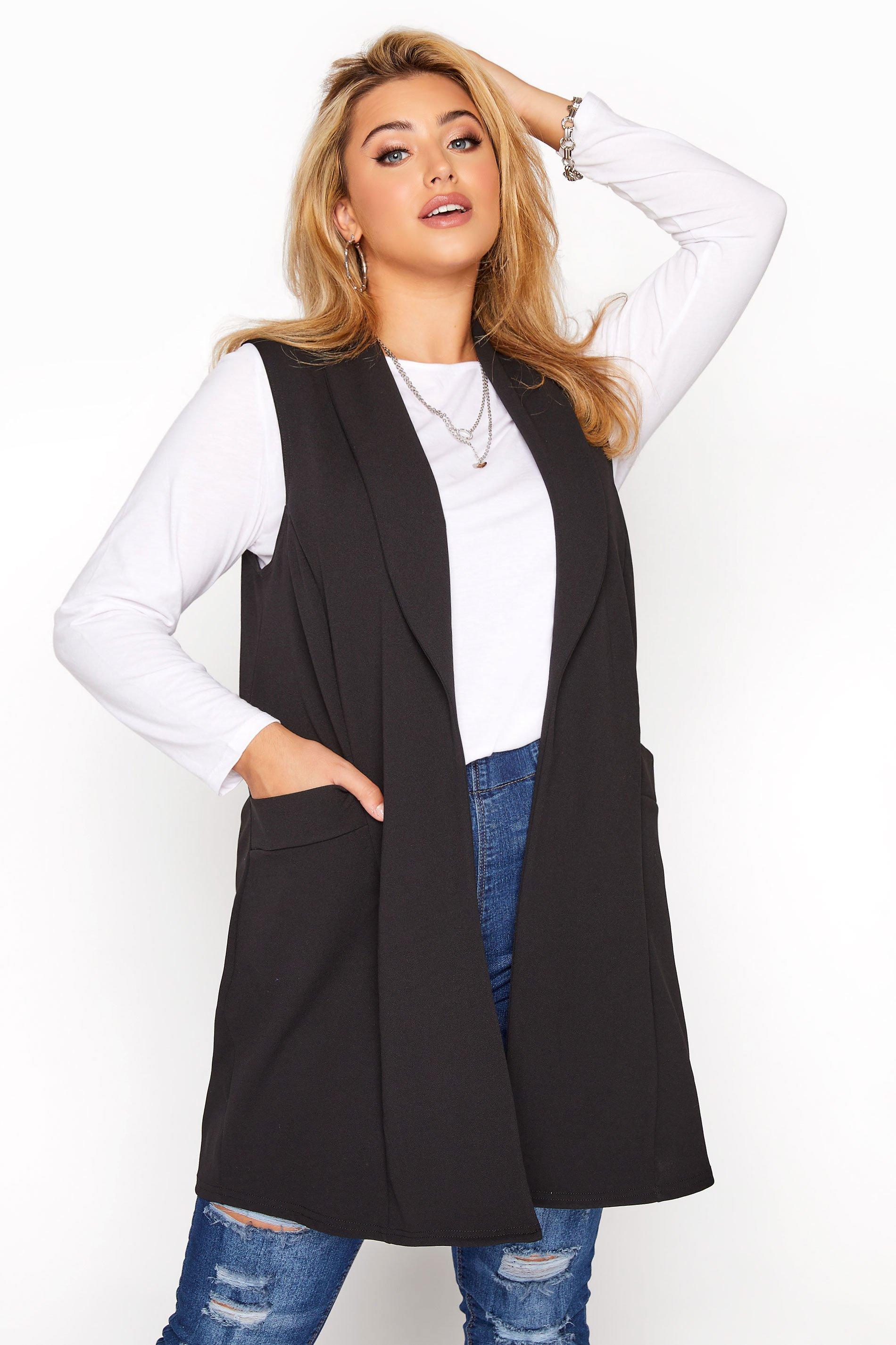 plus size black and white blazer