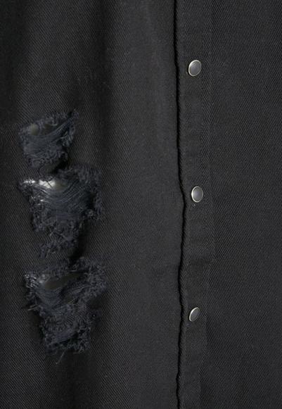 Yours Black Denim Shirt