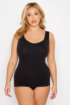 Yours Black Seamless Control Vest