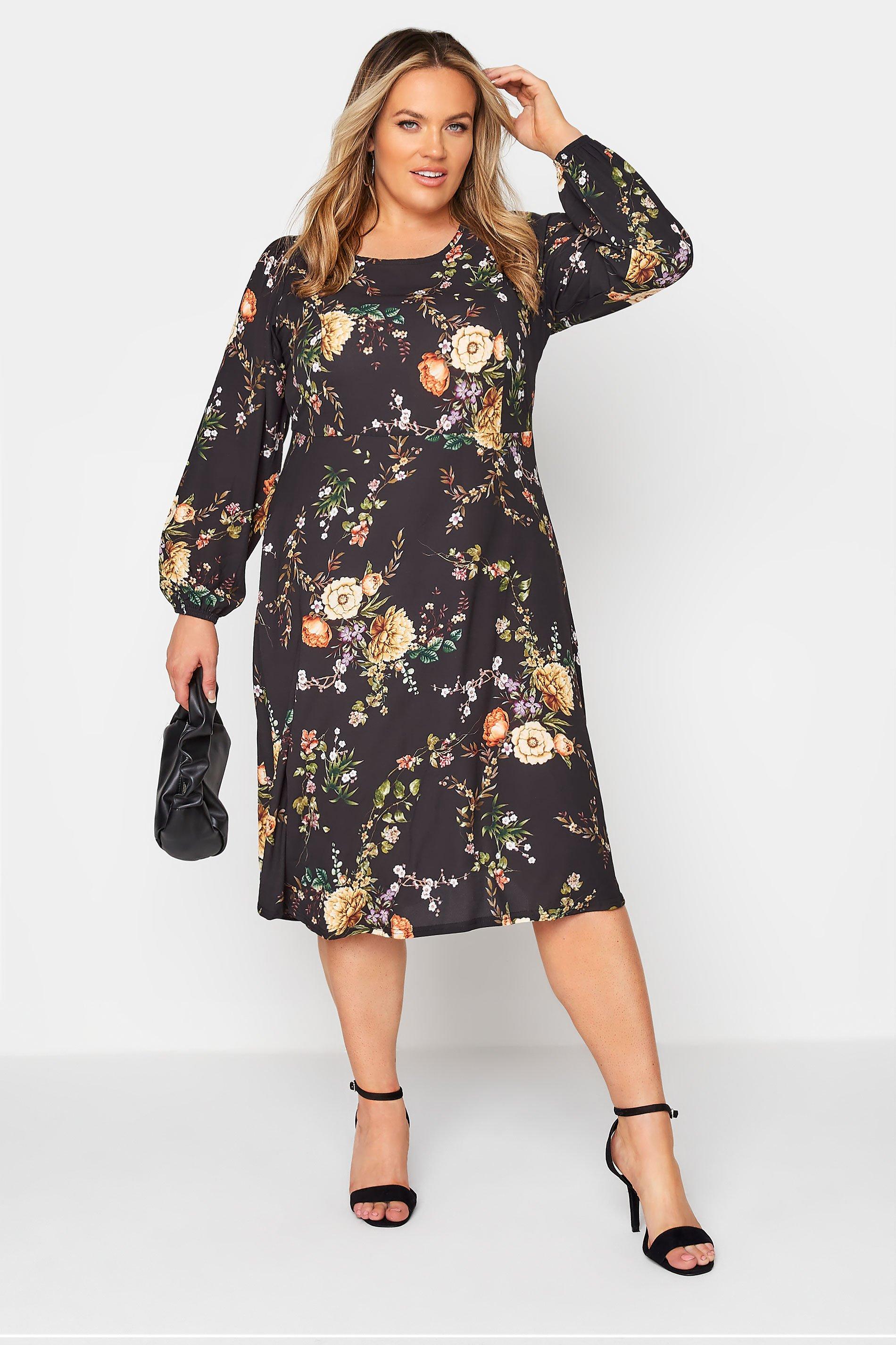 black and gold plus size dress