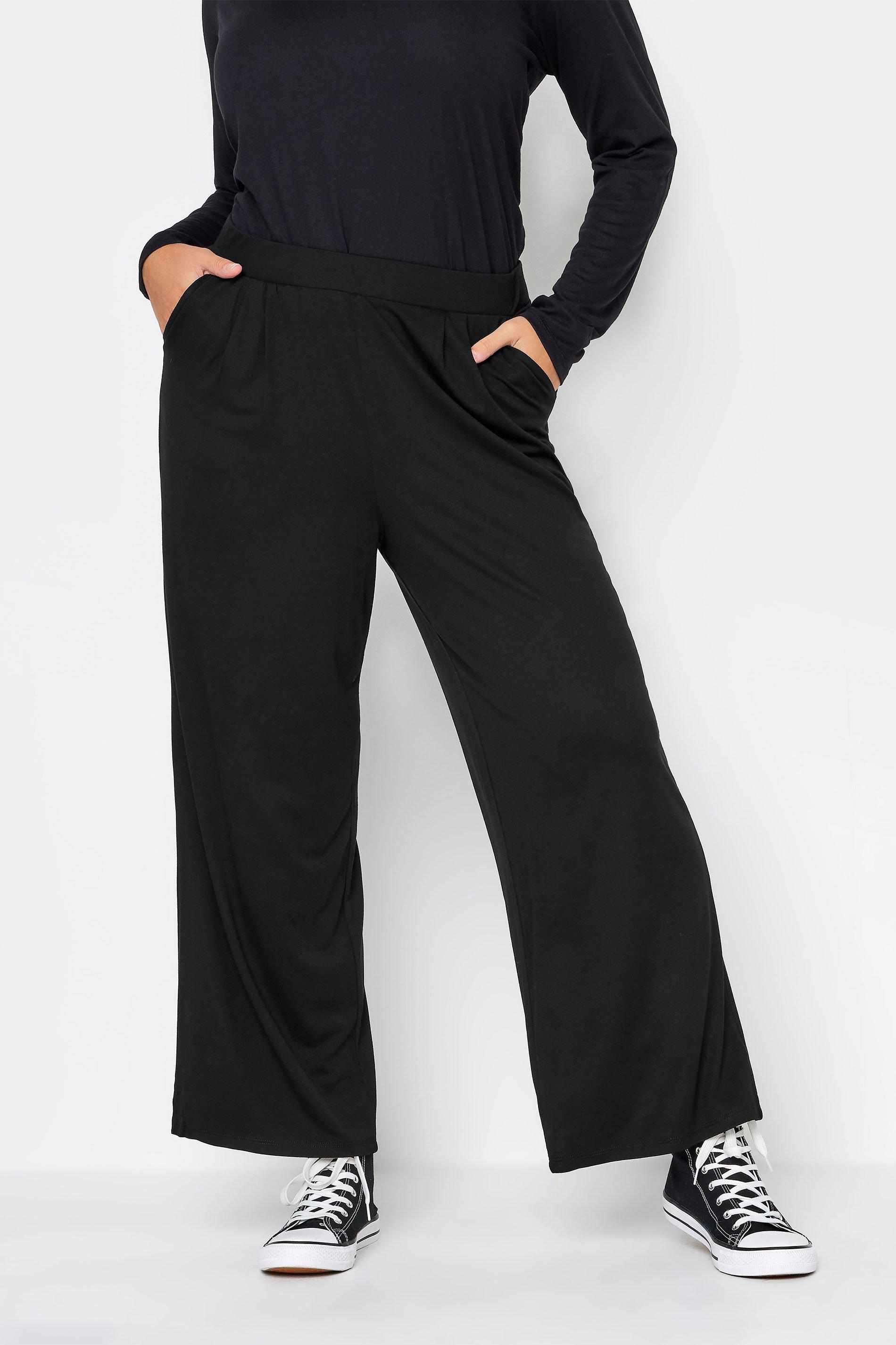 Trousers | Pleated Wide Leg Trousers | Yours