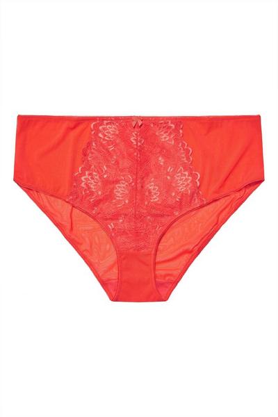 Yours Red Lace Briefs