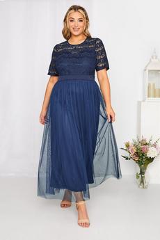 Yours Blue Lace Bridesmaid Maxi Dress