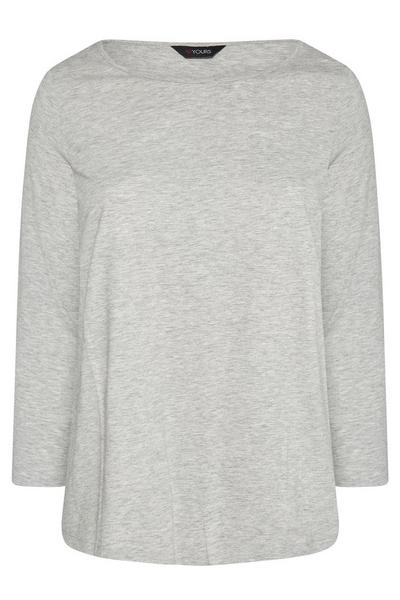 Yours Grey Long Sleeve Top