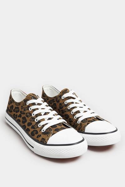 Yours Brown Extra Wide Fit Canvas Low Trainer