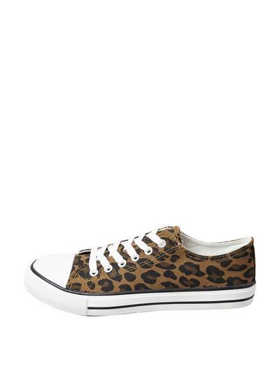 Yours Brown Extra Wide Fit Canvas Low Trainer