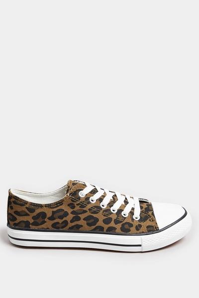 Yours Brown Extra Wide Fit Canvas Low Trainer