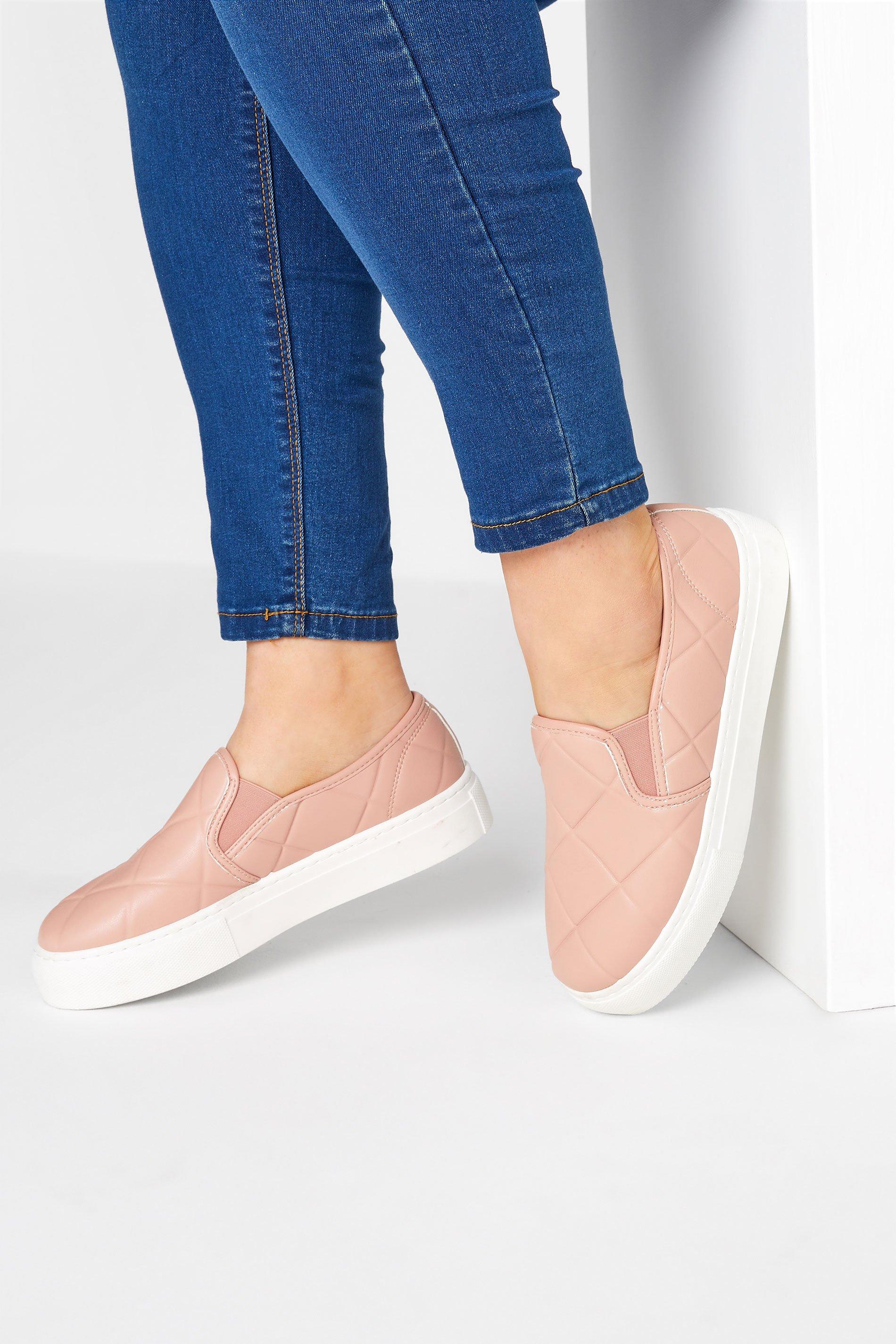 Trainers | Extra Wide Fit Quilted Slip-On Trainers | Yours