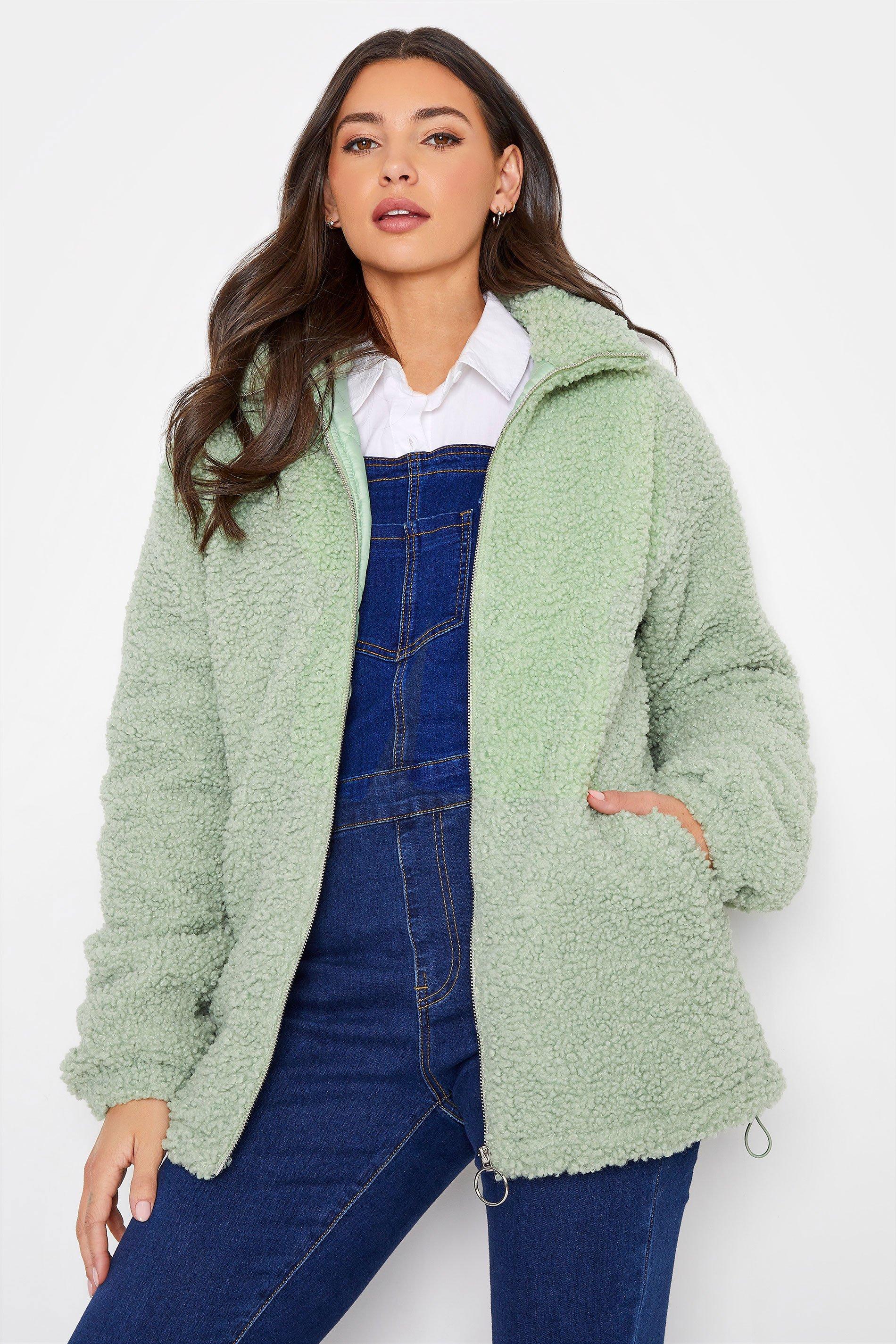 womens teddy fleece jacket