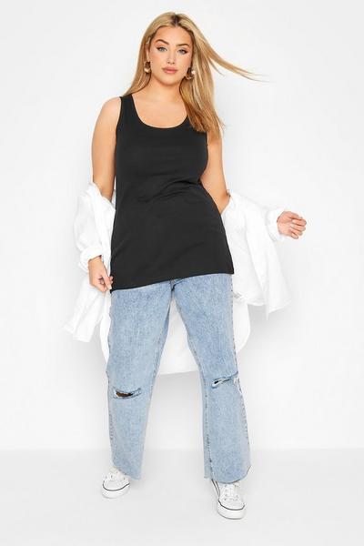 Yours Black Vest Top